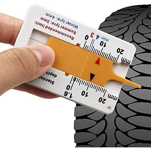 Amicitools Tyre Thread Measuring Gauge, 0~20Mm Depth Gauge For Car Bike Wheel