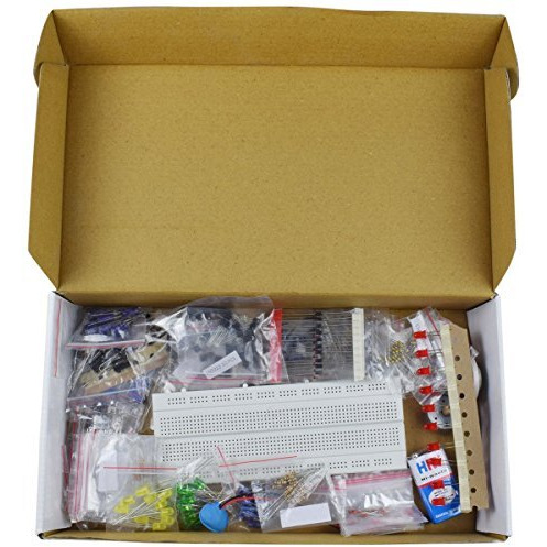 Decorvaiz Electronic Components Project Kit Or Breadboard, Capacitor, Resistor, Led, Switch - Comes In A Box