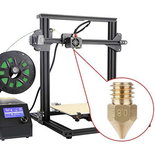 Elephantboat  22Pieces 3D Printer Extruder Nozzle Mk8 For Makerbot Creality Cr-10 7 Different Size 0.2 Mm, 0.3 Mm, 0.4 Mm, 0.5 Mm, 0.6 Mm, 0.8 Mm, 1.0 Mm