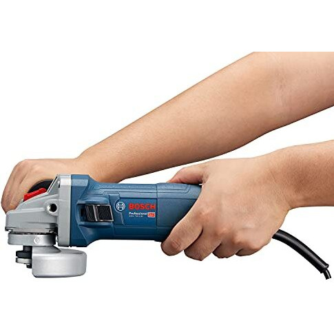 Bosch Gws 750-100 Heavy Duty Corded Electric Angle Grinder, M10, 750W, 11,000 Rpm, 100 Mm Disc Dia., Direct Cooling,1.8 Kg + Wrench, Protection Guard, Auxiliary Handle & Wrench, 1 Year Warranty