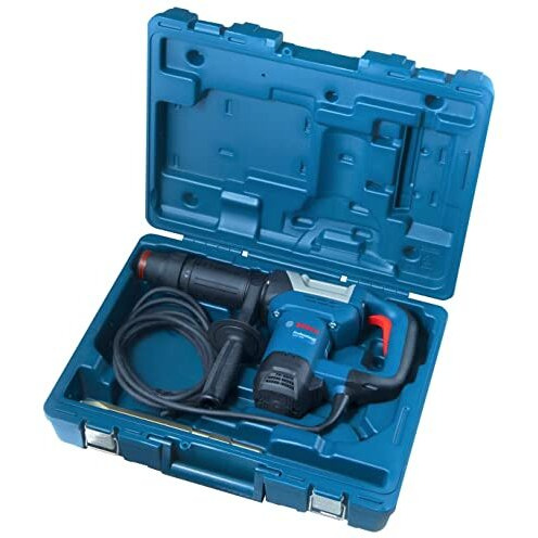 Bosch Gsh 500 Corded Electric Demolition Hammer With Hex, 1,100W, 2,900 Bpm, 7.8 J, 5.6 Kg, Low Vibration + 1 Pointed Hex Chisel, 280 Mm, 17 Mm Shank, 280 Mm& Carrying Case, 1 Year Warranty