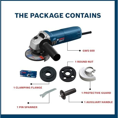 Bosch Professional Gws 600 Angle Grinder | 670W Power | No-Load Speed Of 11000 Rpm | Versatile Cutting And Grinding Tool | M10 Grinding Spindle Thread | 100 Mm Disc | 1 Year Warranty