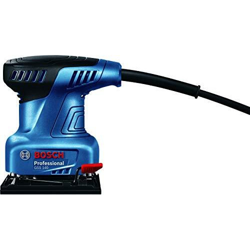 Bosch Gss 140 Electric Orbital Sander, 220W, 14,000 Rpm, 28,000 Opm, Oscillating Dia. 1.5 Mm, 101 X 112 Mm Sanding Plate, Multi Grip, Low Vibration, 1.2 Kg + 3 Bosch Sanding Sheets, 1 Year Warranty