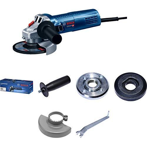 Bosch Gws 900-125 S Heavy Duty Electric Angle Grinder, 900W, M14, 11,000 Rpm, Variable Speed, Lockable Switch, Restart Protection, 1.9 Kg +4 Bosch Accessories, 1 Year Warranty