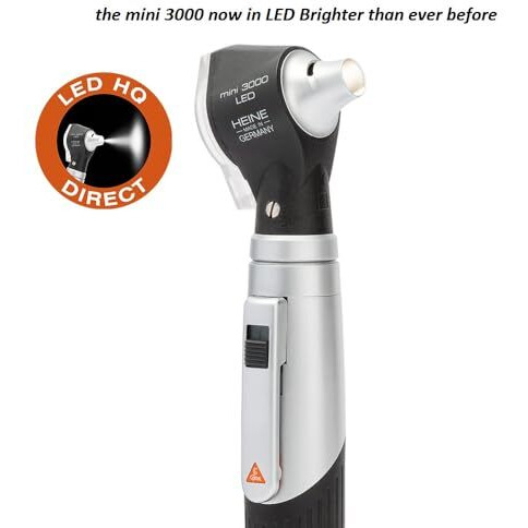 Skytech Heine Mini 3000 Otoscope Led With Handle And 10 Free Disposable Tips (D-008.70.210) | Advanced Led Lighting | Durability | Ease Of Maintenance | Compatibility With Other Mini 3000 Instruments