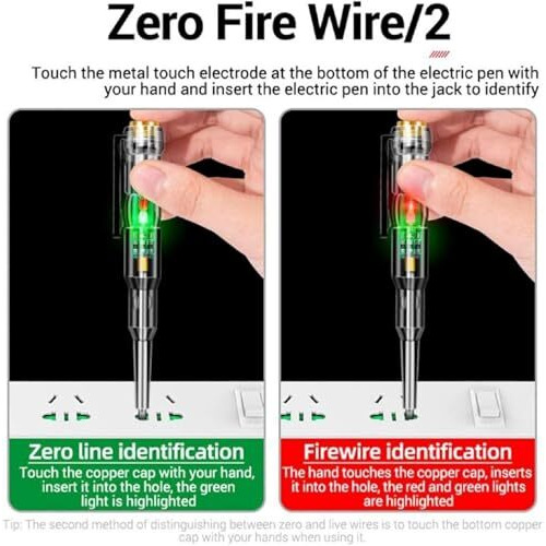 Cofiex High-Brightness Intelligent Voltage Tester Pen  Multi-Function Led Test Pen With Screwdriver, Non-Contact Electric Power Detector For Ac/Dc Voltage Testing (1Pcs)