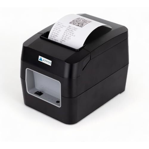 Atpos Hl-300 80Mm (3 Inches) Direct Thermal Monochrome Wired Home Inkjet Printers | Esc/Pos Print Billing (Usb, 220Mm/S) | Auto Cutter, Black