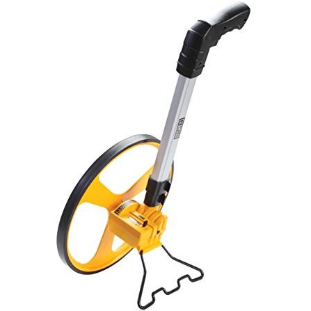 Jcb Hand Tools Measuring Wheel - 12" Wheel Counts Upto 10,000 Feet. Complete With Built In Stand, 22025855