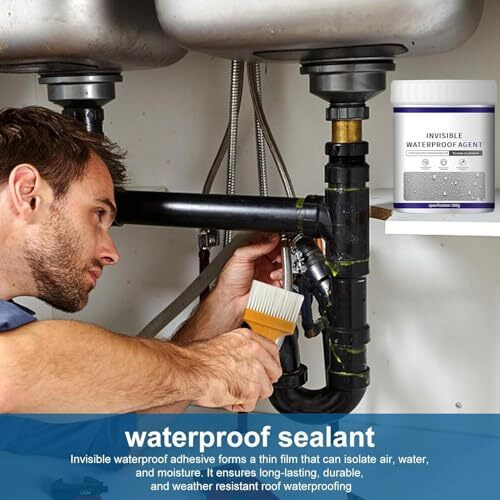Waterproof Glue Transparent Invisible Anti Leakage Agent,Water Leakage Solution,Roof Waterproofing,Crack Seal,Wall Solution Bathroom,Toilet,Wall,Tile,Window(300 Gram)