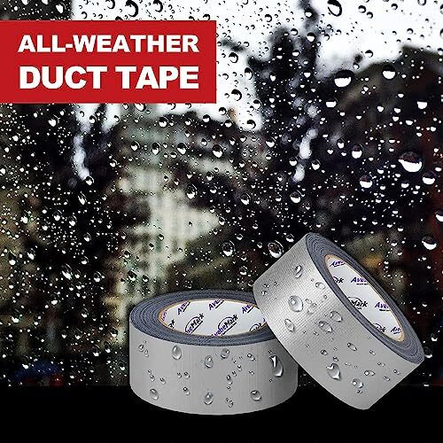 Bonzella Heavy Duty Duct Tape, Strong And Waterproof Duct Tape, Industrial, Multi-Purpose Adhesive Duct Tape No Residue Bulk For Indoor Outdoor Repairs Home Use (2Inch X 25M)