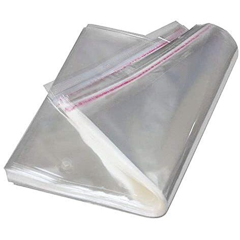Securement Plastic Transparent Poly Bags For Packing Saree Cloth Sealable | Used For Saree Packing, Shirts Packing Etc. Bopp Poly Bags Self Adhesive (100 Pcs) (14 X 18 Inches)