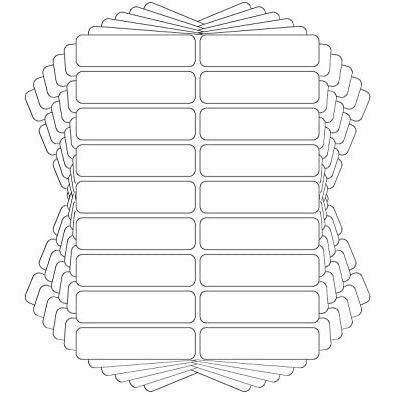 Np Label Plain White Paper Stickers For Long Life And Generally Use Indoor And Outdoor Use, Easy Peel-Off Cut, Adhesive Blank Sticky Sheets (75X20 Mm, 500 Label Per Packet)