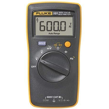 Fluke 101 Digital Multimeter 6000 Counts Volt Meter Ip40 Ac/Dc Volt & Ohm Tester Continuity Test With Buzzer Portable Electrical Tool Tests Live Wire