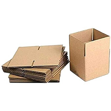 Shri Ram Packaging 3 Ply Brown Packing Corrugated Box (4.5X4.5X2 Inches) Length 4.5 Inch Width 4.5 Inch Height 2 Inch Pack Of 50
