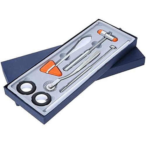 Dialdrcare Neurological Reflex Medical Hammer 5 Piece Set (Silver)