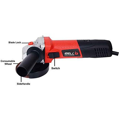 Ibell Angle Grinder Ag10-92, 850W, Copper Armature, Disc Dia 100Mm, 11000 Rpm With Grinding Wheel And Guard