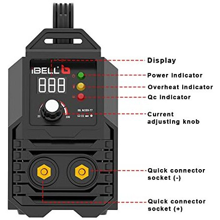 Ibell Inverter Arc Welding Machine (Igbt) M200-77, 200A With Built-In Hot Start And Anti-Stick Functions