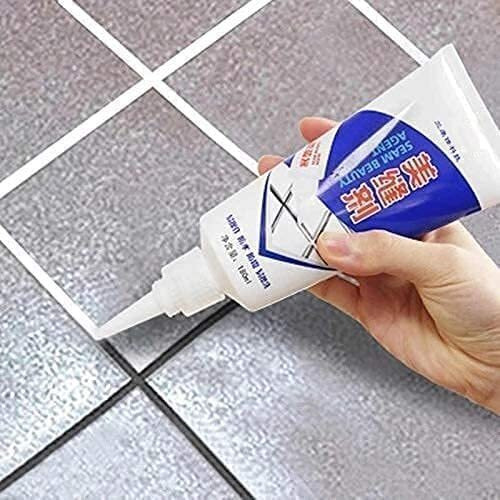 Tiles Gap Filler Waterproof, Gap Sealant, Grout, White Cement Paste Tube, Gap Filler For Walls And Joints, Waterproof Sealant, Tile Gap Filler Tube For Kitchen, Bathroom (180 * 2 Tube)