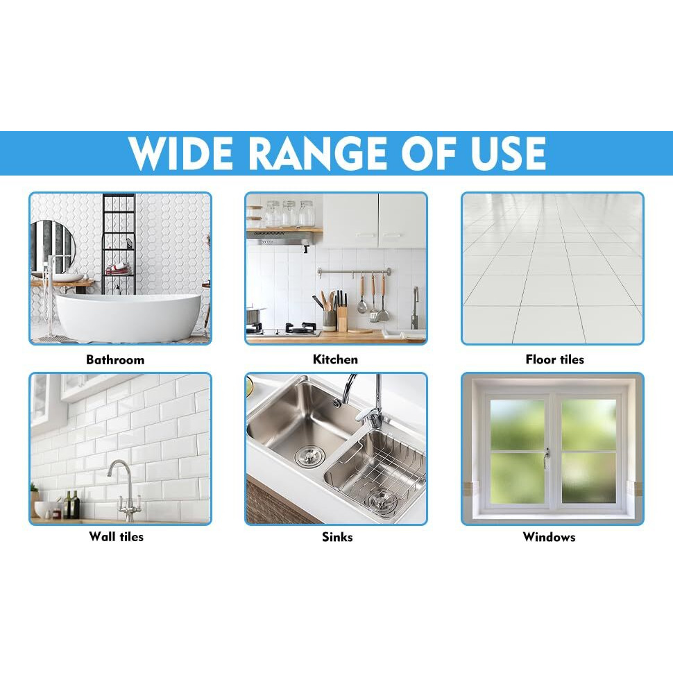 Tiles Gap Filler Waterproof, Gap Sealant, Grout, White Cement Paste Tube, Gap Filler For Walls And Joints, Waterproof Sealant, Tile Gap Filler Tube For Kitchen, Bathroom (180 * 2 Tube)