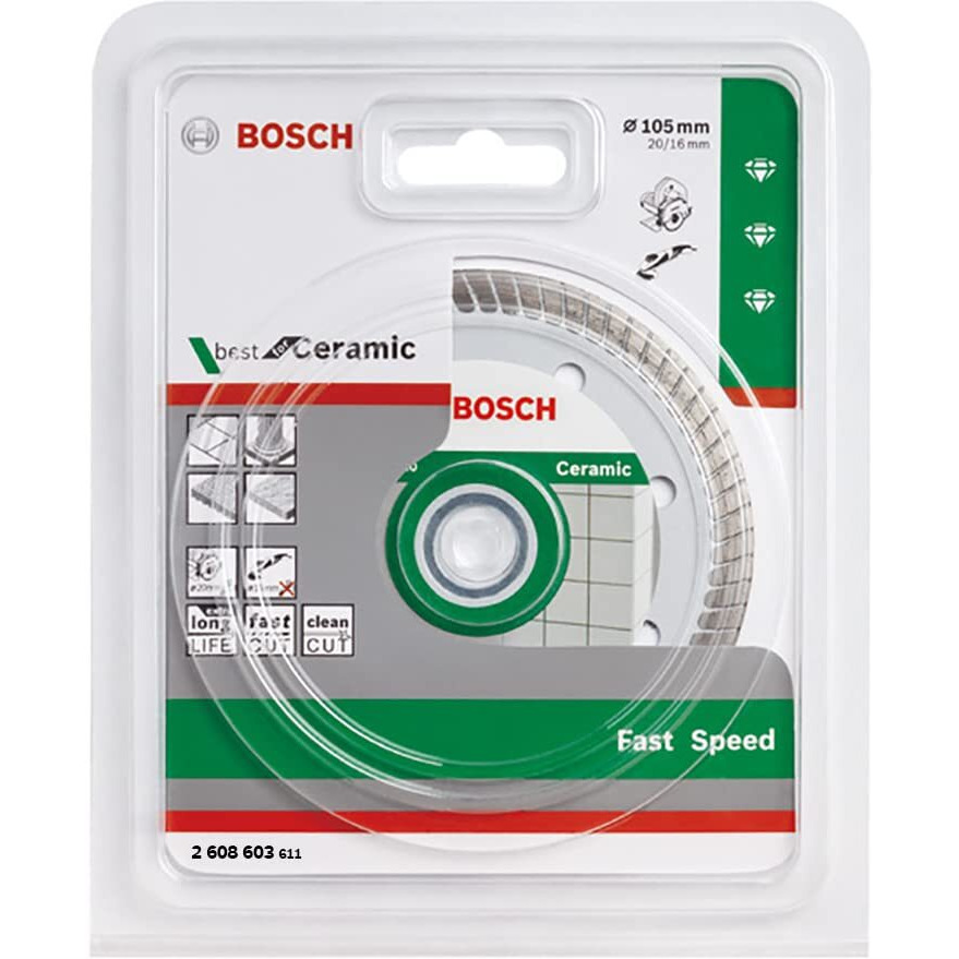 Bosch Professional Diamond Tile Cutting Disc/Wheel (Ceramic & Glazed Tiles) (105Mm, 4)