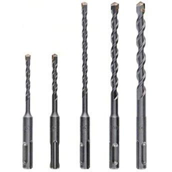 Bosch Sdsplus Hammer Drill Bit Set 5/6/6/8/10 (Pack Of 5), Carbide