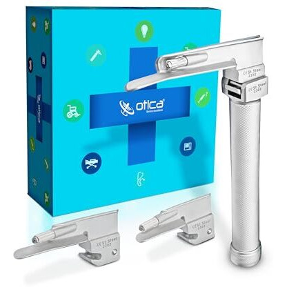 Otica Pediatric Miller Type Laryngoscope Set (Blade Size 00, 0 And 1) (Led)