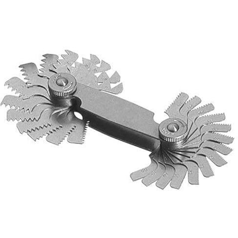 Jaibros Screw Pitch Gauge 4 To 62 Tpi, 0.25 To 6.0 Mm Combination With 55 Degree And Metric 60 Degree