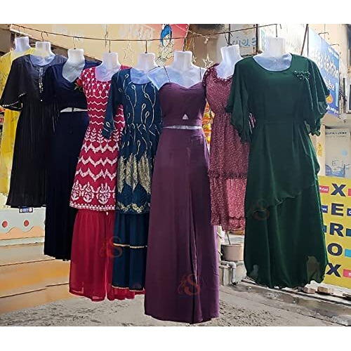 Soham Shree Female Mannequin - Non-Breakable Plastic Shell Women Body Mannequin Dummy |Model Hanger |Dress Kurti Display Stand (Pack Of 5)