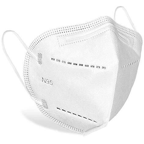 Alenza Exports 50Pcs White Color N95 Mask (White Color - Pack 50)