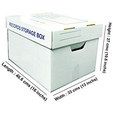 Add-It Printers Heavy Duty 16 X 13 X 10.6 Inches Storage Corrugated Boxes With Lift-Off Lid, Pack Of 4 Boxes
