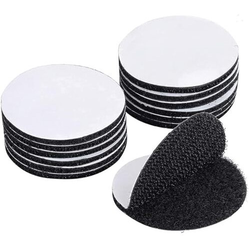 Velcro Adhesive Mounting Pads - 2 Inch Round, Heavy Duty Sticky Back Hook And Loop Tape, Removable & Reusable, Strong Bond For Walls, Home, Office, Diy Projects (10)