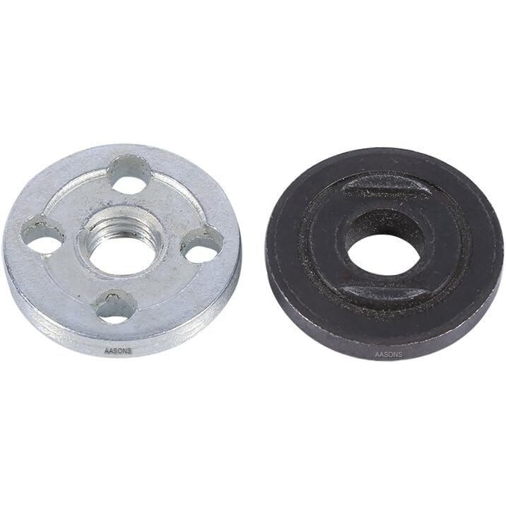 Aasons M10 For 4" (100Mm) Angle Grinder Flange Nut Set Ab-Washer Set Suitable For Angle Grinder Machine | Metal Lock Nuts Angle Grinder Flange Nut Inner & Outer Flange Nut Pair Kit