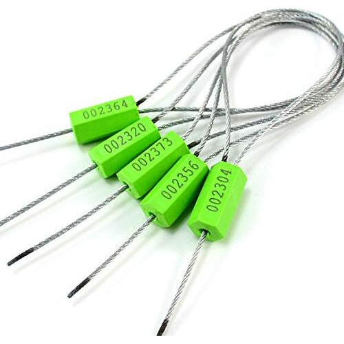 Raibex 50 Pcs Hexagonal Cable Security Seal Pull Tight Otl - Security Tag Straps For Trailers, Cargo, Containers, Vans, Oil Tank Truck, Milk Vehicle, Coal Conveyor (Green)