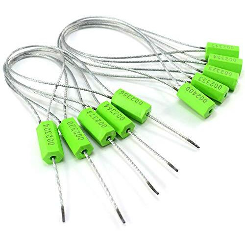 Raibex 50 Pcs Hexagonal Cable Security Seal Pull Tight Otl - Security Tag Straps For Trailers, Cargo, Containers, Vans, Oil Tank Truck, Milk Vehicle, Coal Conveyor (Green)