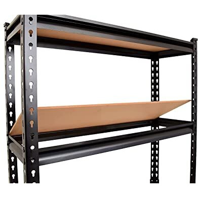 72 * 36 * 12 Inches 5 Shelves Iron Matte Finish Adjustable Shelving Unit Storage Utility Display Rack Steel Boltless Rivet Rack, Black