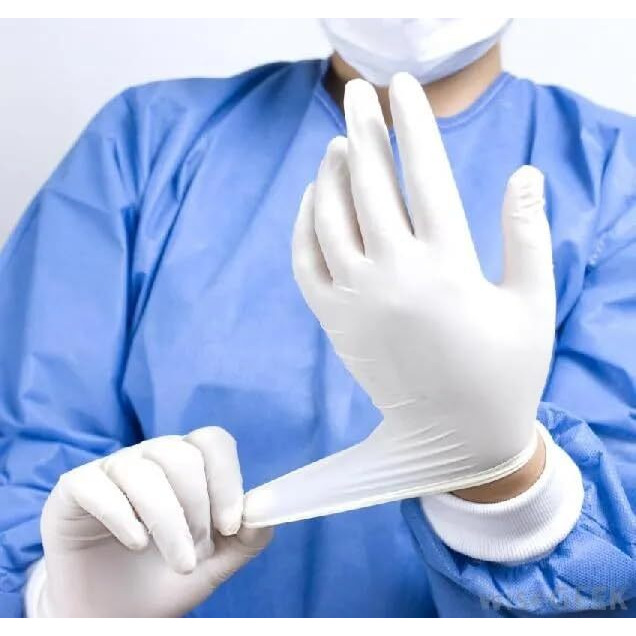 Waldent Latex Premium Examination Gloves - Small (40 Pairs) | 5G Medical Grade, Natural Latex, Powdered, Disposable | All-Purpose Use For Medical, Dental, And General Applications