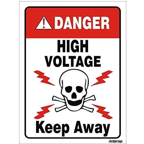 Clickforsign Hv-Keepaway-Sb-30 Danger High Voltage Keep Away Sign Board