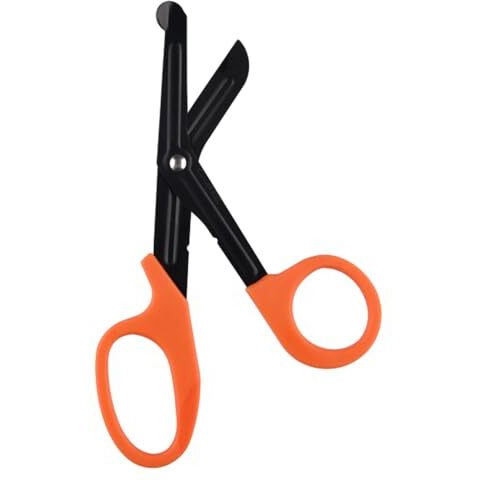 Serplex 7.5" Medical Trauma Shears, Professional Stainless Steel Fabric Scissors For Nurses & Emt Workers, Non-Stick, Blunt Tip, Ergonomic Design, Ideal For Cutting Bandages, Clothing & Tape