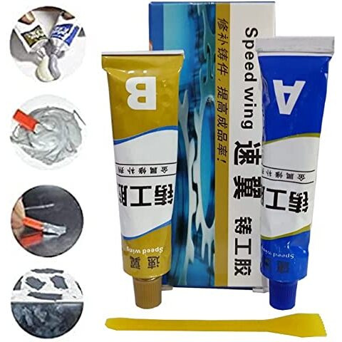 Magic Metal Mending, Cold Weld Metal Repair Paste Adhesive Gel, Ab Strong Glue Universal Metal Plastic Weld Repair Glue Aluminum,Welding Glue Grout Gap Filler Agent Water, Metal Glue For Metal