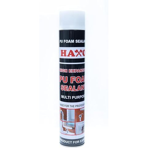 Haxo Multipurpose Expandable Pu Foam Insulation Sealant Spray For Window, Tile, Door & Ac Gap Filler Foam- 750 Ml (Pack Of 1)