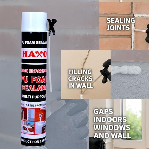 Haxo Multipurpose Expandable Pu Foam Insulation Sealant Spray For Window, Tile, Door & Ac Gap Filler Foam- 750 Ml (Pack Of 1)