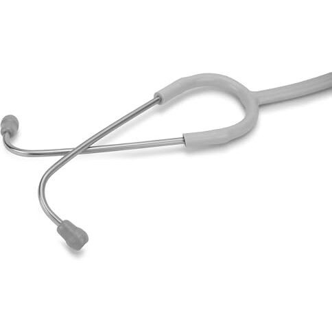 Dr. Torso Grey Head Acoustic Stethoscope For Doctors & Medical Students Adult & Pediatric Stethoscope With Metallic Chestpiece For Crystal Clear Sound (Grey)