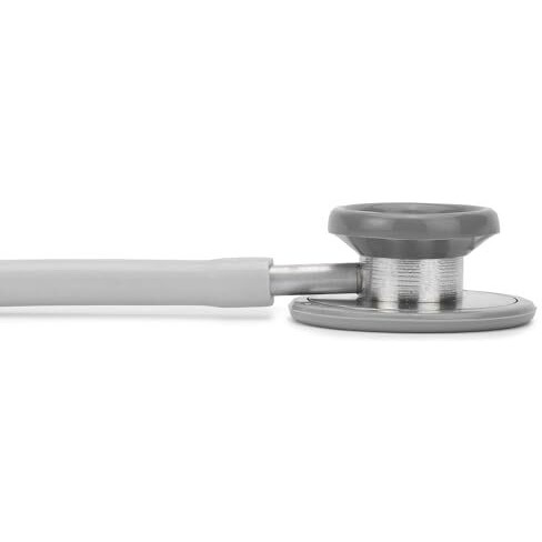 Dr. Torso Grey Head Acoustic Stethoscope For Doctors & Medical Students Adult & Pediatric Stethoscope With Metallic Chestpiece For Crystal Clear Sound (Grey)