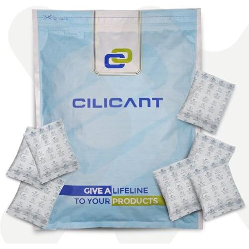Cilicant 5-Gram Desiccant Pouches, 50 Pcs Pack- Silica Gel White  30 Pcs + Silica Gel Orange  20 Pcs - Moisture Absorbers For Packaging Of Shoes, Jewelry, Leather, Clothes Or Electronics, Cars