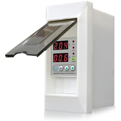 Amicismart Automatic Over/Under Voltage And Over Load Protection (Adjustable Setting) With Auto Re-Connect Led Display Standard Din-Rail Mounted Single Phase 220V, 63A (13.8Kw)