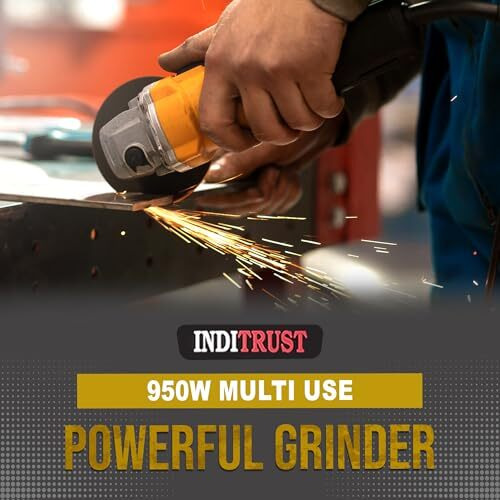 Inditrust 100% Copper Winding 6 Month Warranty 10Mm Electric Drill Machine & Electric Angle Grinder Machine 100Mm 8Pcs Wheel Combo 5Pc Wood 1Pc Masonry & Gloves (Pack Of 13)