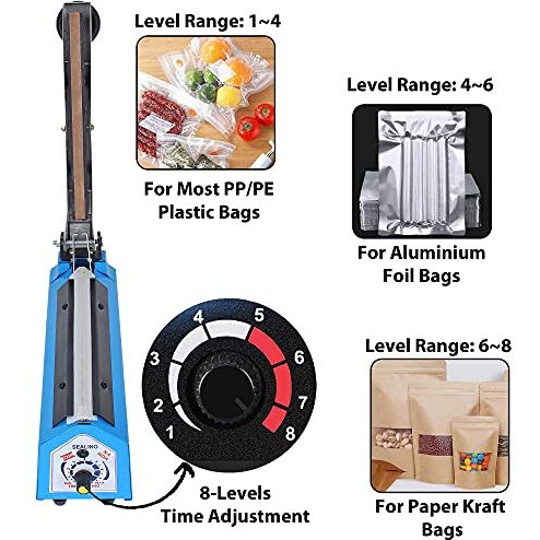 Enem Sealing Machine, 16 Inch (400 Mm), 1 Year Warranty & Full Customer Support From Enem, Plastic Packing Machine, Pepsi Pouch Sealing Machine, Heat Sealer Machine, Plastic Pouch Sealing Machine