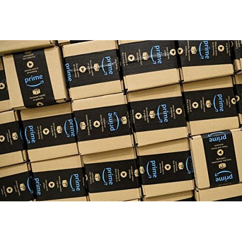 Vcr Amazon Printed Prime Tape - Black Color - 35 Meters In Length - 72Mm / 3" Width - 4 Rolls Per Pack - Bopp Amazon Packing Tape For Packing Boxes For Orders