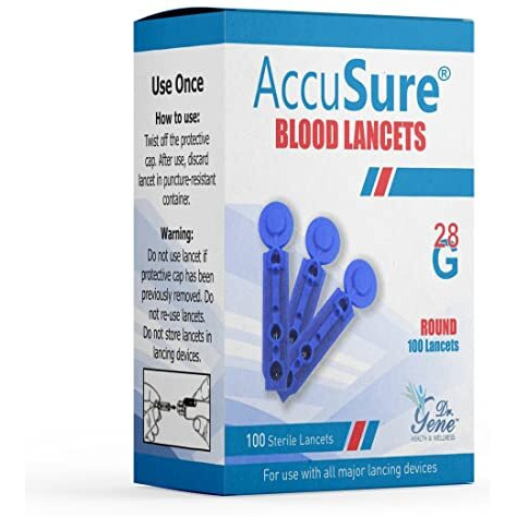 Accusure Round Lancets (Blue) (100)