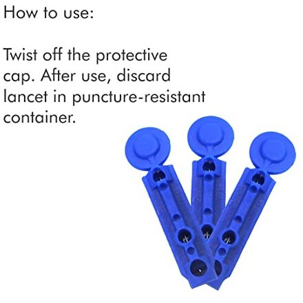 Accusure Round Lancets (Blue) (100)